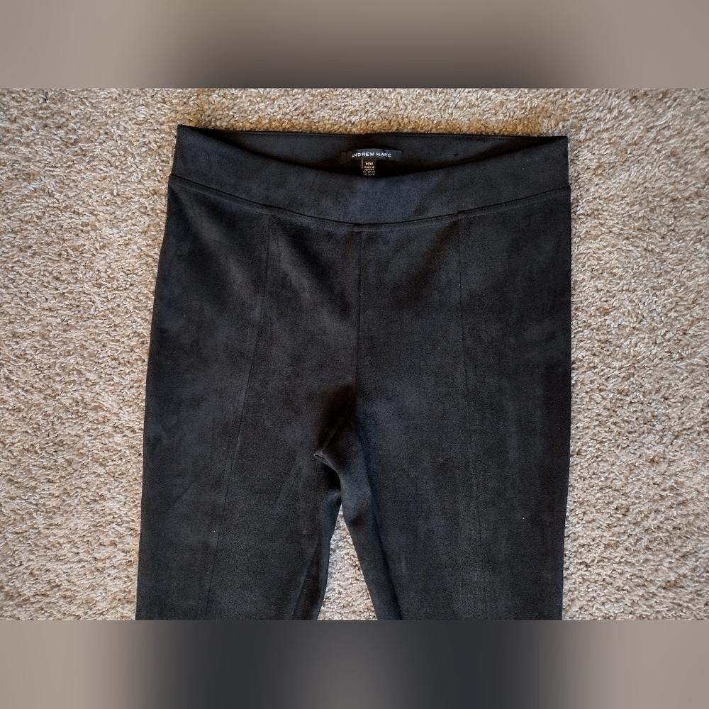 Andrew Marc Faux Suede Micro suede Pants Women's Medium - Picture 3 of 8